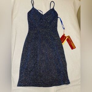 NwT🔷May Queen Sparkling Royal Multi  Mini Dress🔷